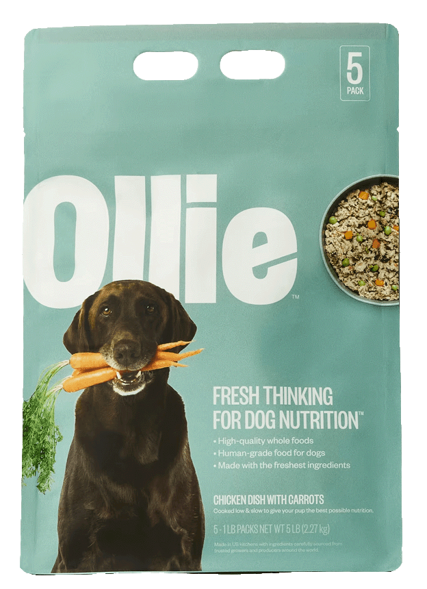 Best Premium Puppy Food: Ollie Chicken Dish with Carrots  - Best Puppy Foods