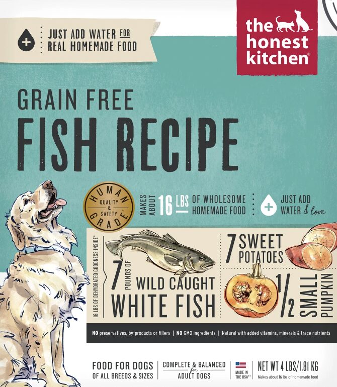 Best Dog Food for Small Breed Seniors: The Honest Kitchen Grain-Free Fish Recipe - Best Senior Dog Food