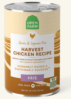 Best Wet Dog Food for Golden Retrievers: Open Farm Harvest Chicken  - Best Dog Food for Golden Retrievers