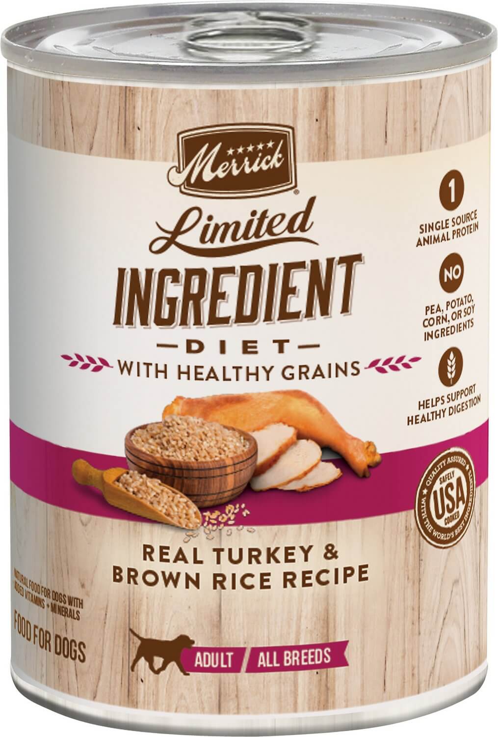 Best Limited Ingredient Dog Food For Allergies: Merrick Limited Ingredient Diet Real Turkey & Brown Rice Recipe - Best Dog Foods for Allergies