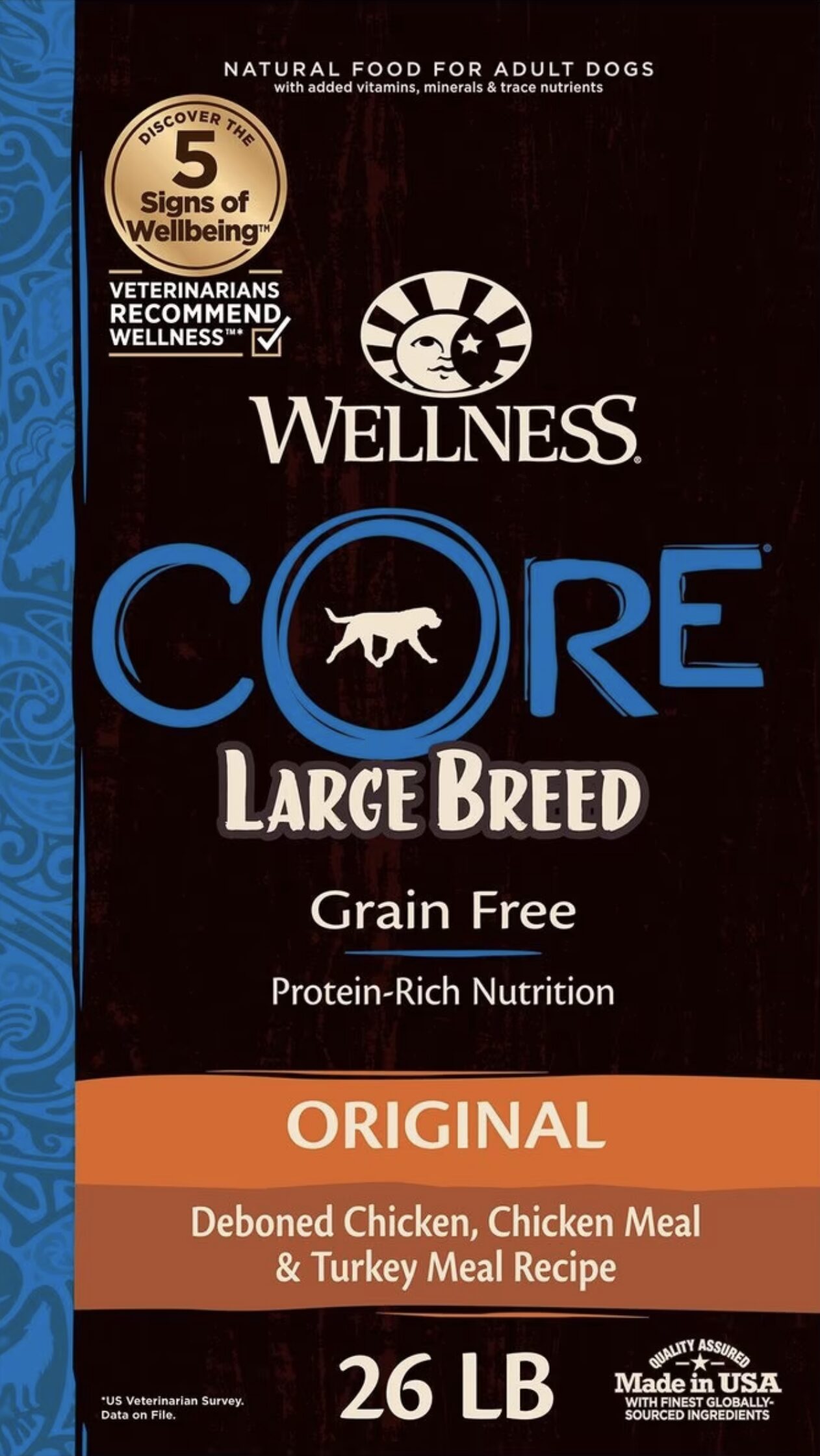 Wellness Core Grain Free Large Breed Formula - Best Food for Dogs with Arthritis