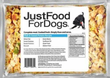 JustFoodForDogs Fish & Sweet Potato - Best Dog Food for Miniature Schnauzers