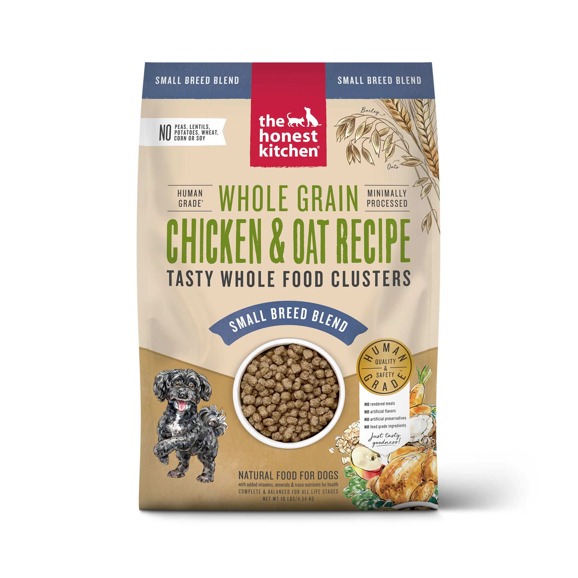 The Honest Kitchen Whole Food Clusters Whole Grain Chicken & Oat Small Breed Blend - Best Dog Food for Cairn Terriers