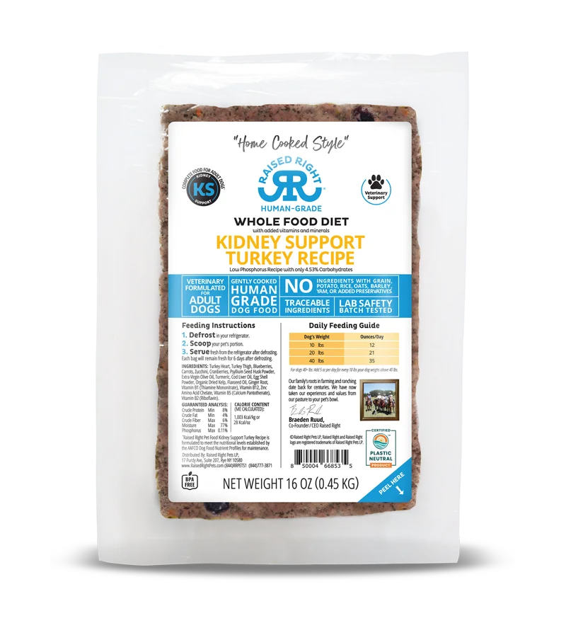 Raised Right Kidney Support Dog Food Review (Fresh)