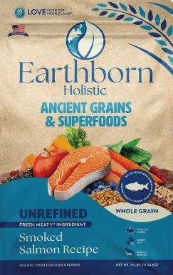 Earthborn Holistic Unrefined Smoked Salmon Recipe - Best Dog Food for Dogs with Sensitive Skin