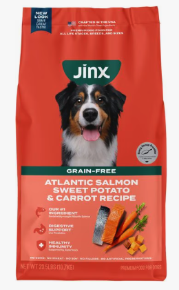 Jinx Grain-Free Salmon & Sweet Potato & Carrot Recipe - Best Dog Food for Dogs with Sensitive Skin